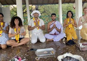 Fire Ceremony at India Yoga School.